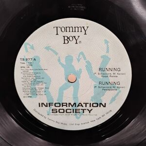 VTG Information Society ~ Running 12" Maxi-Single 1986 Tommy Boy #TB 877